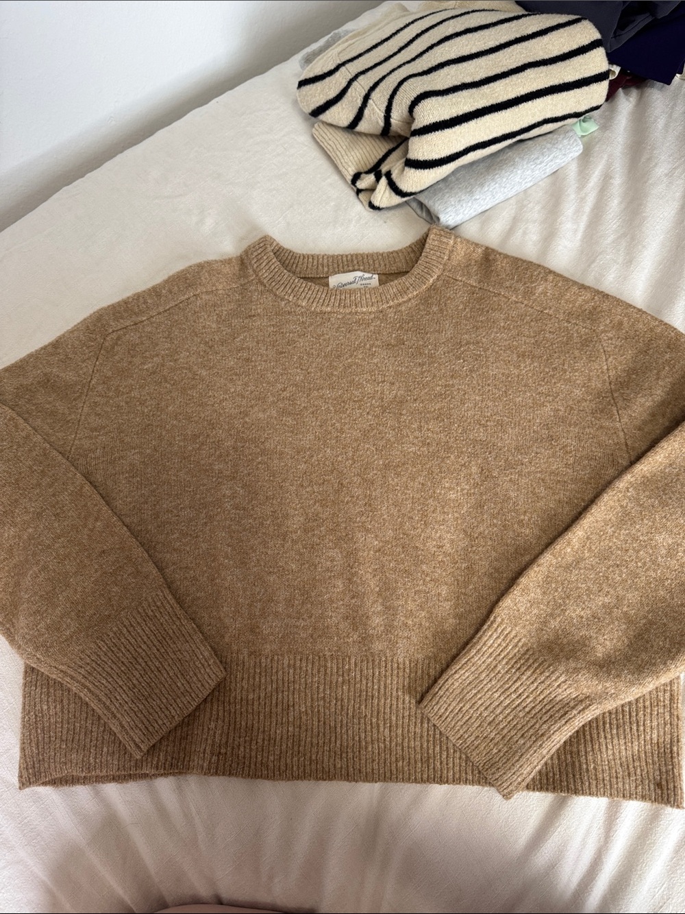 Universal Thread Camel-Tone Knit Crewneck Sweater